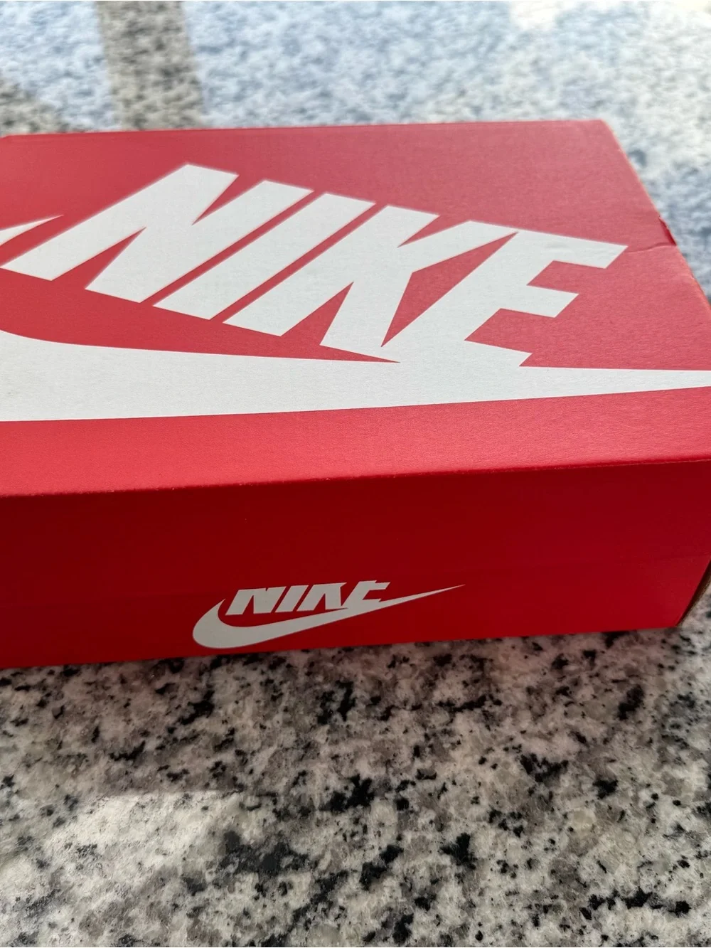 Nike air max Kids White Sneakers with Black Swoosh and Red Stitching